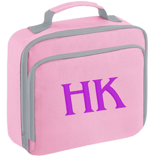 Introducing the ultra-stylish, Personalised embroidery Lunch Box Cooler! It's the total package: Zippered front pocket for easy customization. Zippered main compartment. Fully insulated. Wipeable interior. Internal ID label.  Colour - Pink Adjustment handle from 7.5cm to 8cm. Reach certified.  Choose between 4 colours - Jet Black, Jungle Camo, Navy Blue, Pretty in Pink!  Rucksack Dimensions 24 x 20 x 8cm. 3 litres.  Personalisation embroidery comes complimentary - no extra cost!