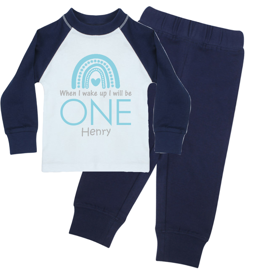 Personalised Boys' birthday just got a whole lot brighter with our Personalised Boho Rainbow themed When I Wake Up Pyjamas! When I wake up, I'll be in a whole new world (of comfort and style)!