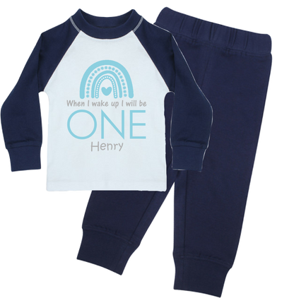 Personalised Boys' birthday just got a whole lot brighter with our Personalised Boho Rainbow themed When I Wake Up Pyjamas! When I wake up, I'll be in a whole new world (of comfort and style)!
