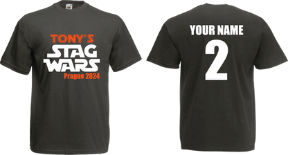 Personalised Stag Do Party T Shirt Printed Designs Custom Tee Shirts - Stag Wars - CreationPartyShop