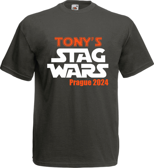 Personalised Stag Do Party T Shirt Printed Designs Custom Tee Shirts - Stag Wars - CreationPartyShop
