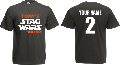 Personalised Stag Do Party T Shirt Printed Designs Custom Tee Shirts - Stag Wars