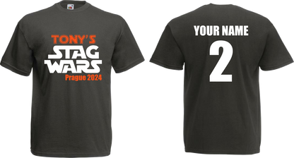 Personalised Stag Do Party T Shirt Printed Designs Custom Tee Shirts - Stag Wars - CreationPartyShop