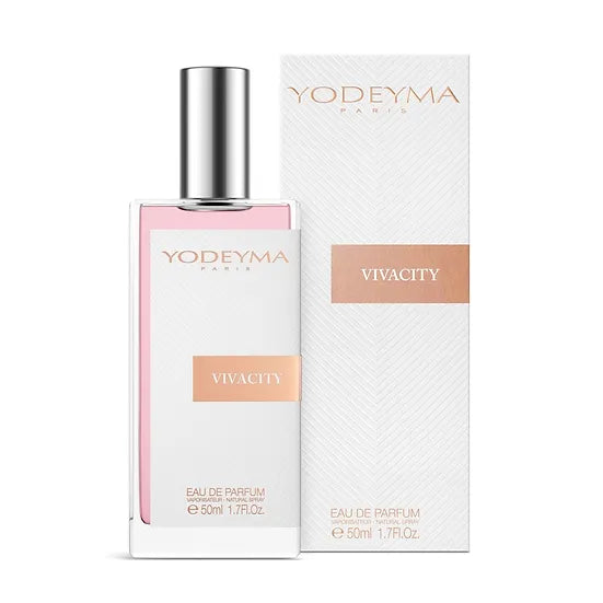Yodeyma Vivacity is a soft, cheerful perfume with tangerine, Grasse rose, and sandalwood, inspired by Joy by Dior. Perfect for a vivacious, tender woman.