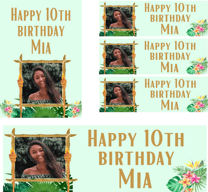 Luau Themed Birthday Party Photo Banners & Posters - Any Age