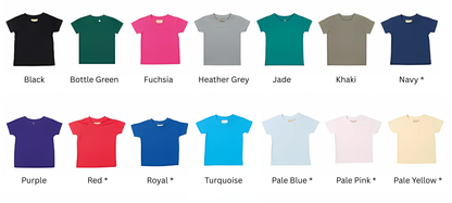 Introducing Today I'm nannie's Problem! T Shirt - ideal for all those cheeky kiddos! They're the perfect match for any child. Printed on the back or front of super soft t shirts.

Select from a choice of 14 t shirt Colours for both baby and toddlers.