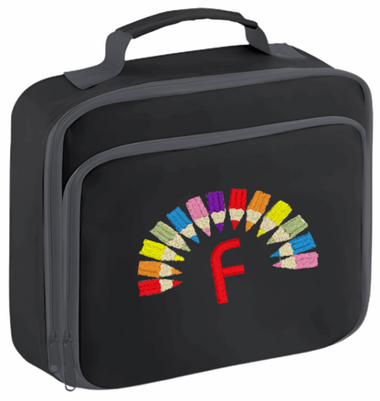 Personalised School Lunch Bag/ Cooler - Colourful Pencils Design
