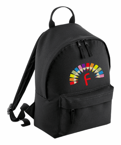Personalised Mini School Backpack/Rucksack - Colourful Pencil Design