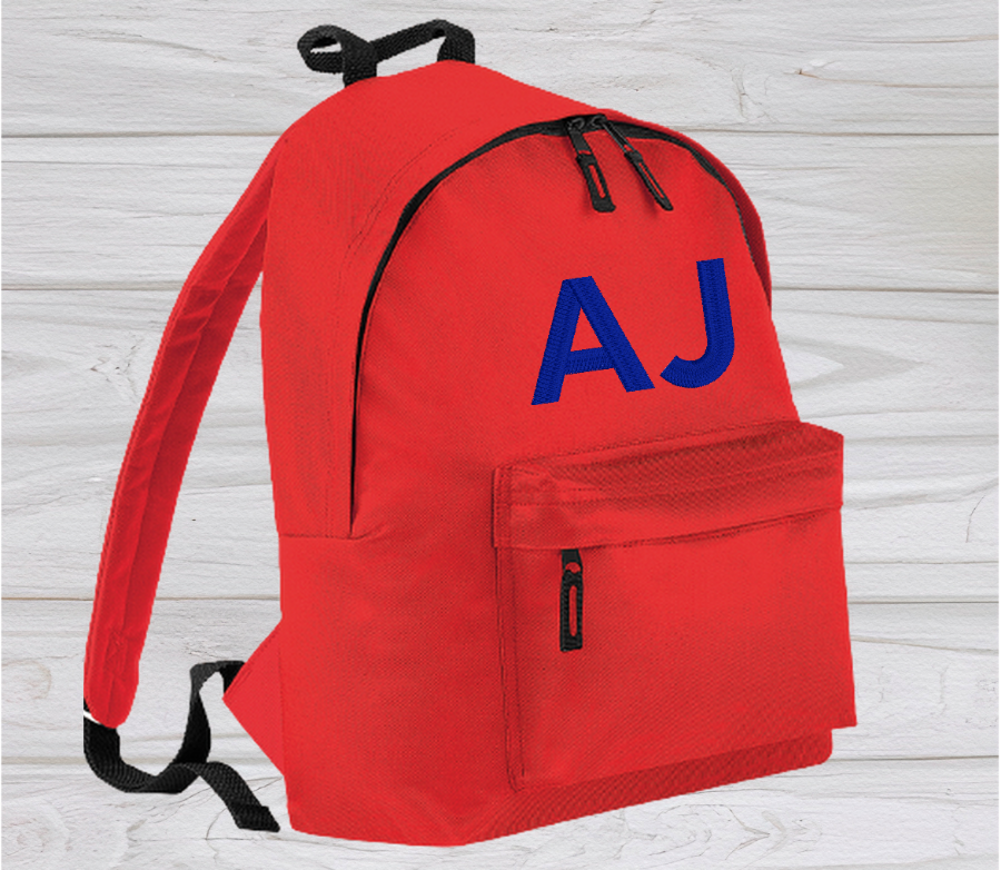Personalised Junior Red School Rucksack Backpack - Embroidery Designed - CreationPartyShop