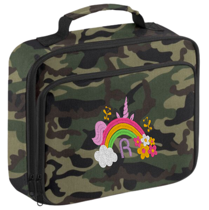 Introducing the ultra-stylish, Personalised Lunch Box Cooler! It's the total package: Zippered front pocket for easy customization. Zippered main compartment. Fully insulated. Wipeable interior. Internal ID label.

Embroidery Personalisation comes complimentary - no extra cost!

Featuring a fun choice of Unicorn Rainbow Design.