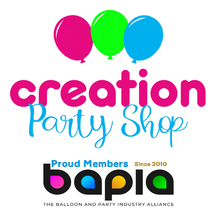 Creation party Shop Logo along with Bapia logo member since 2010 the balloon association