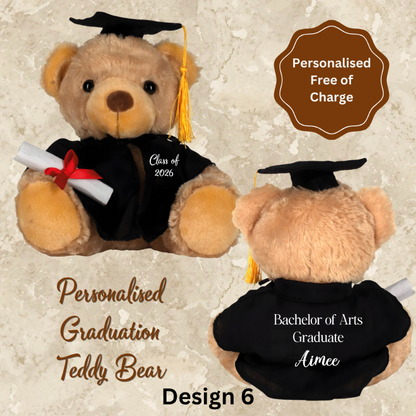 Personalised graduation gift teddy bear