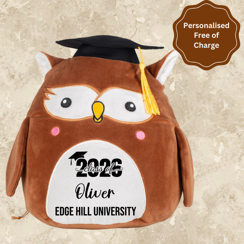Personalised owl graduation teddy bear