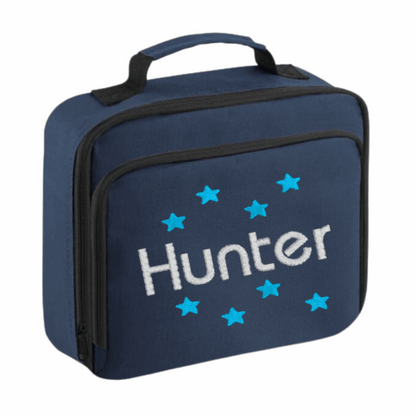 Personalised Lunch Box Cooler. Jet Black, Jungle Camo, Navy Blue, Pretty in Pink!  Personalisation comes complimentary