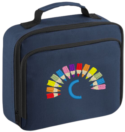 Personalised School Lunch Bag/ Cooler - Colourful Pencils Design