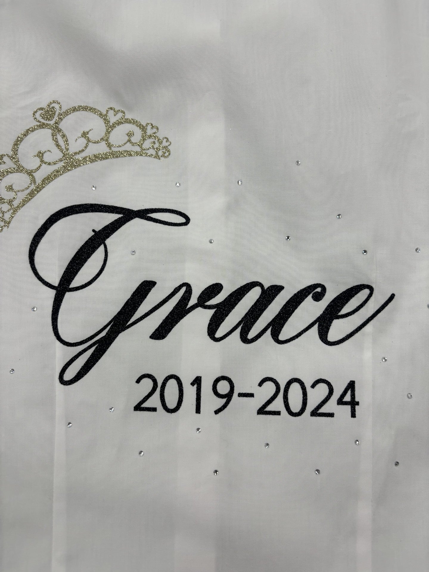 Personalised Glitter & Diamante School Leavers Signing Shirt - CreationPartyShop