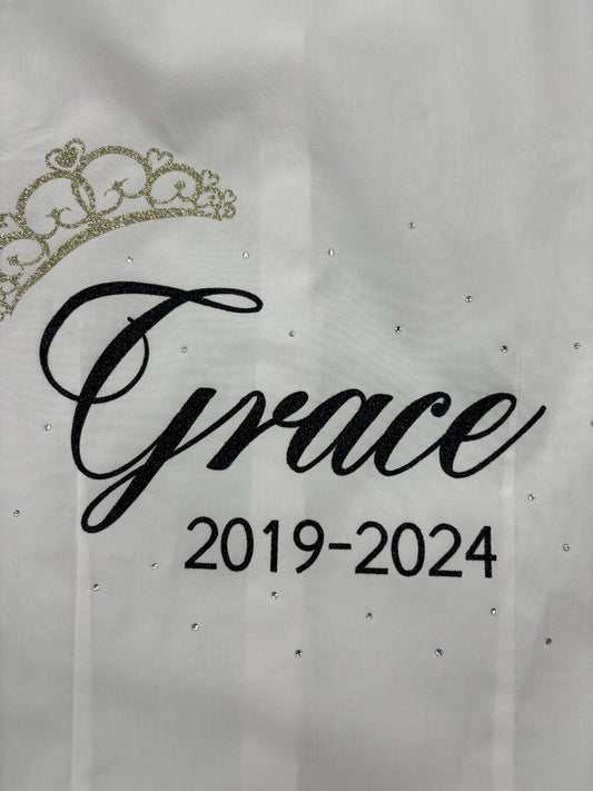 Personalised Glitter & Diamante School Leavers Signing Shirt - CreationPartyShop