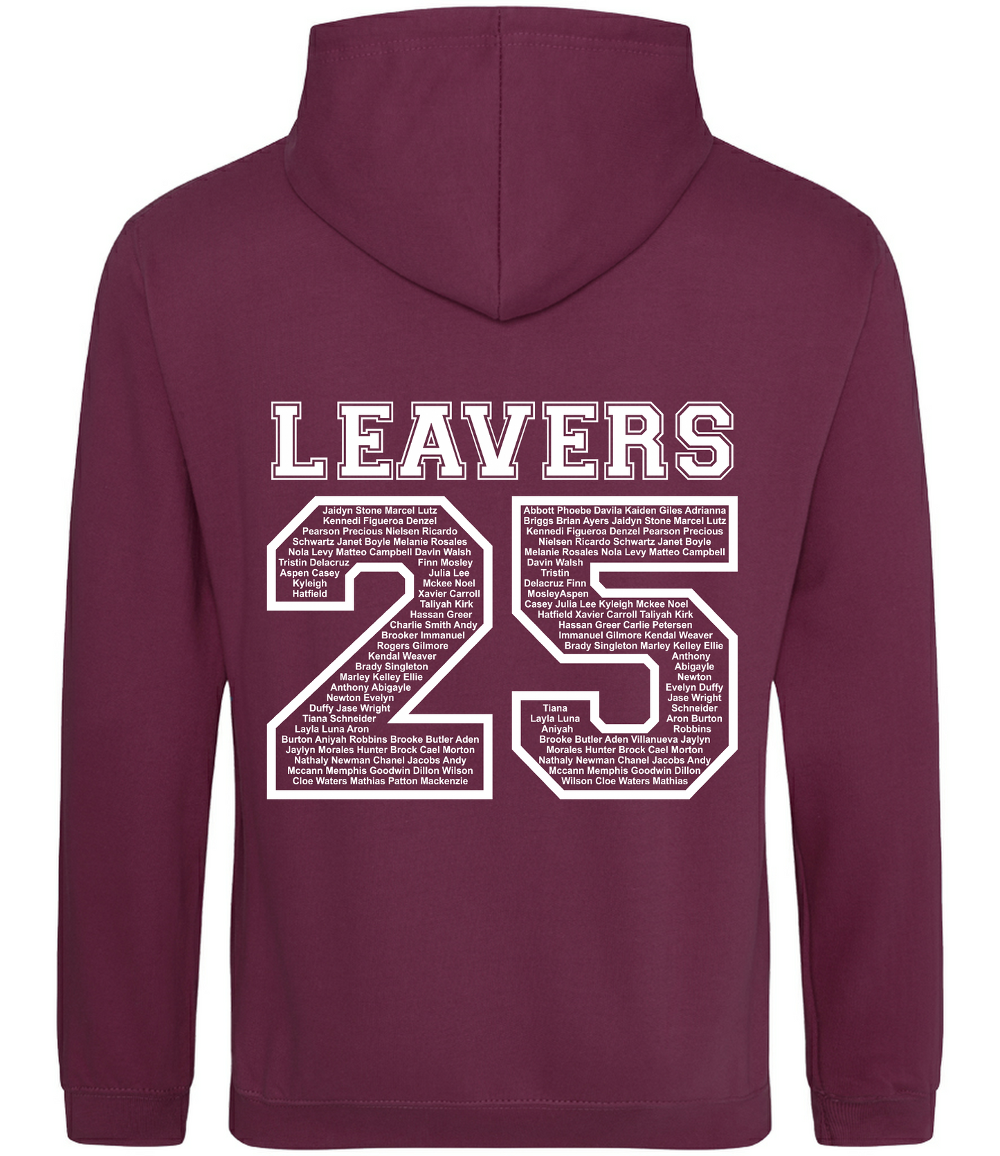 Personalised School Leavers Hoodies, Jumpers Class of 2025 for Junior, High School, University - Kids & Adults