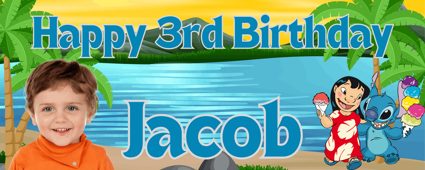Decorate your birthday bash with some "Ohana" vibes! These themed Lilo &amp; Stitch banners and posters will make your party even more memorable (and Instagram-worthy!).