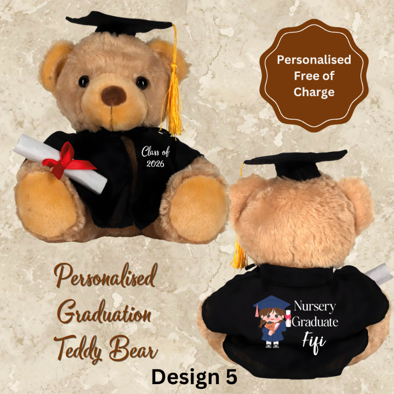 Personalised nursery graduation teddy bear