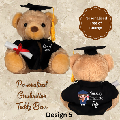 Personalised nursery graduation teddy bear