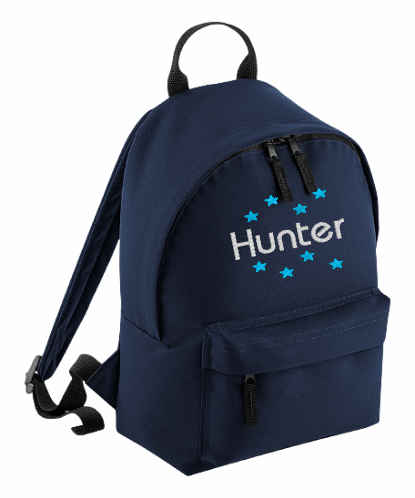 Personalised Mini School Backpack/Rucksack - Stars Around Design