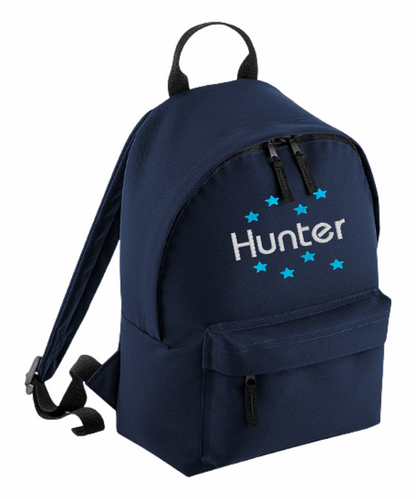 Personalised Mini School Backpack/Rucksack - Stars Around Design