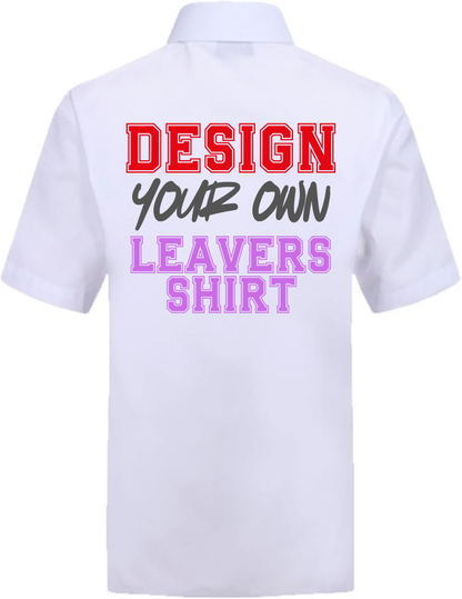 Design customised leavers signing shirt for school signatures.