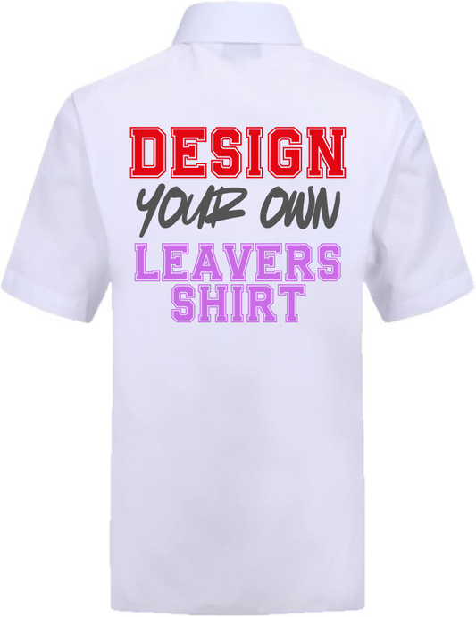 Design customised leavers signing shirt for school signatures.