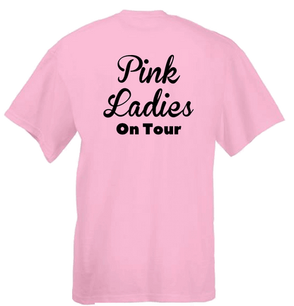 Get ready to party with our one-of-a-kind custom t-shirts for your hen do! Add your name and number on the back to make them truly yours. With 30 vibrant colour options up to size 5XL*, embrace the&nbsp;Pink Ladies theme from the film Grease with or without the location and year for the perfect Hen Do celebration in style! And don't forget to check out our trendy glitter designs. Our 100% cotton t-shirts offer a comfortable classic fit."