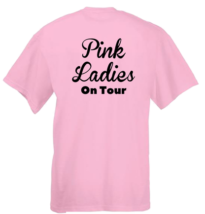 Get ready to party with our one-of-a-kind custom t-shirts for your hen do! Add your name and number on the back to make them truly yours. With 30 vibrant colour options up to size 5XL*, embrace the&nbsp;Pink Ladies theme from the film Grease with or without the location and year for the perfect Hen Do celebration in style! And don't forget to check out our trendy glitter designs. Our 100% cotton t-shirts offer a comfortable classic fit."
