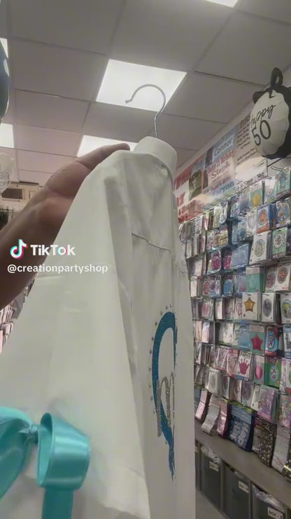 personalised glitter heart leavers shirt with bows