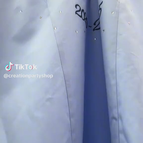 custom school leavers shirt with glitter and bows