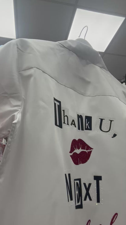 Personalised Glitter Leavers Signing Shirt – “Thank U, Next” Inspired Design