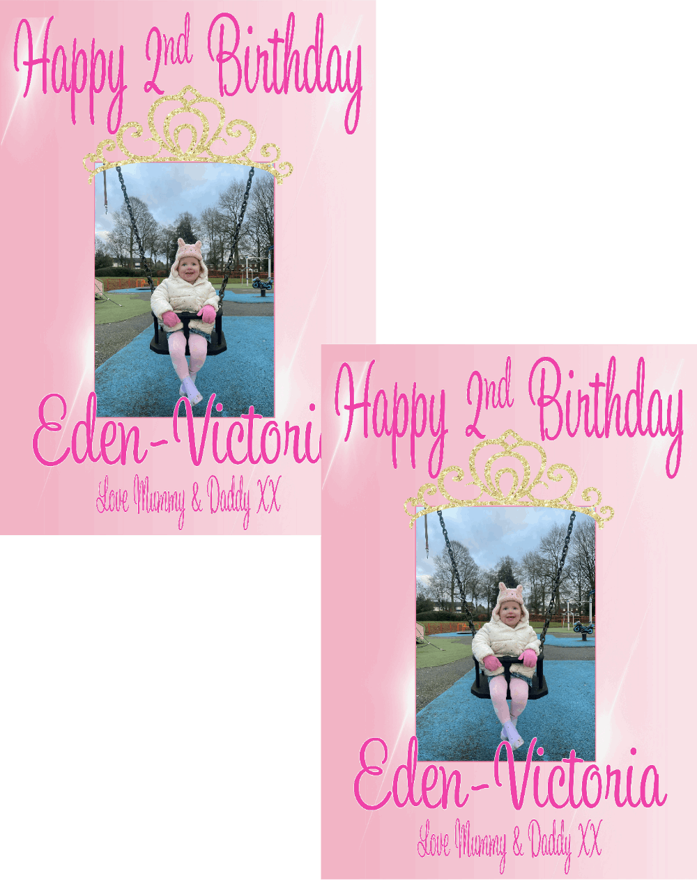 custom princess birthday poster any age