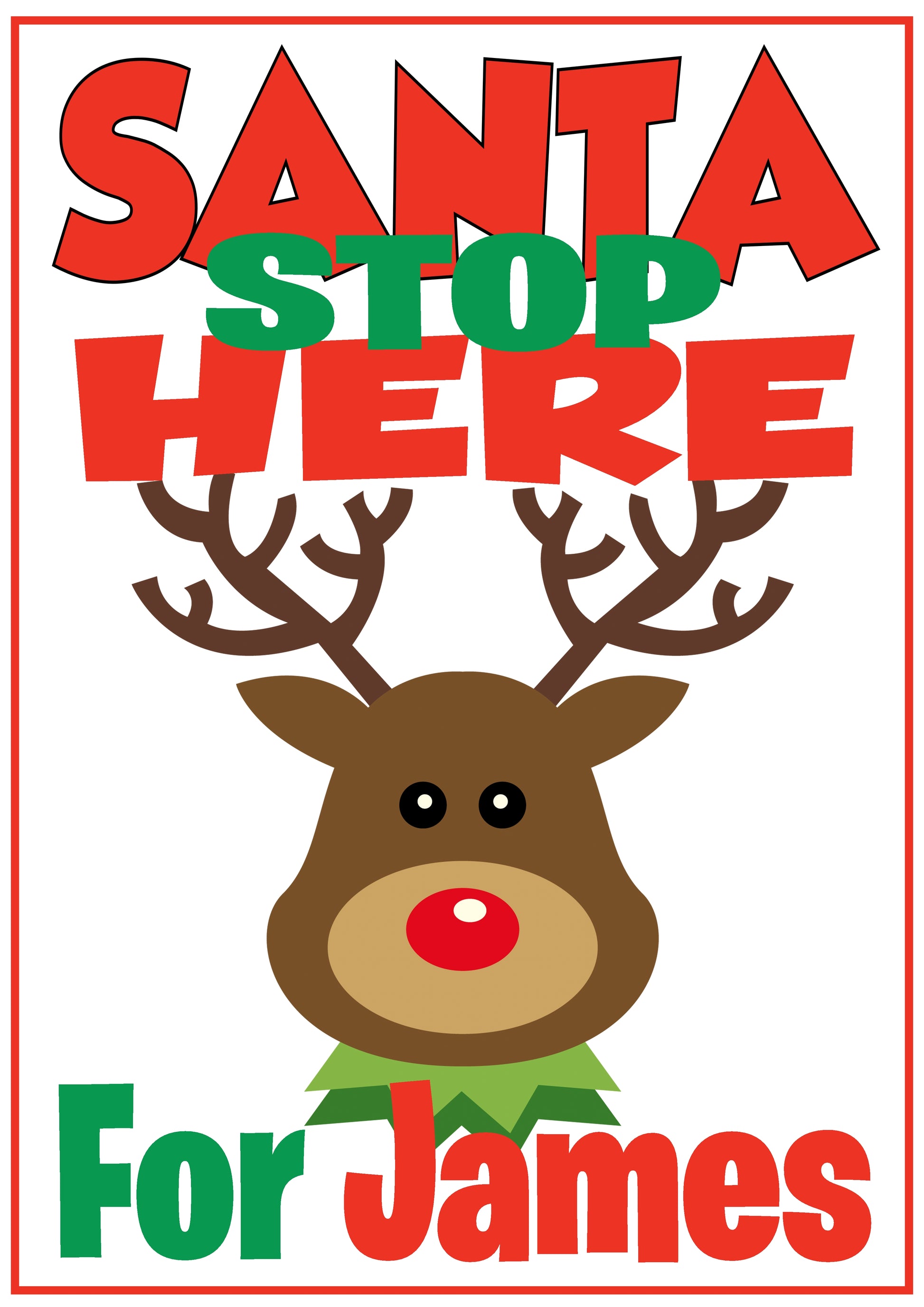 Get ready to spruce up your windows with a touch of holiday cheer and to let Santa know where to stop. Our personalised posters will add a festive touch to your home, with a choice of fun and playful designs featuring the North Pole, adorable elves, and whimsical reindeer. Make your home stand out this season with our one-of-a-kind Santa Stop Here Window Posters.
