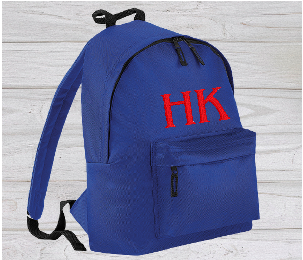 Personalised Junior Royal Blue School Rucksack Backpack - Embroidery Designed - CreationPartyShop