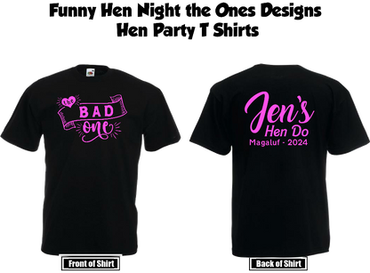 Personalised Hen Night Do Party T Shirt Printed Designs Tee Shirts - Fun The One's Designs