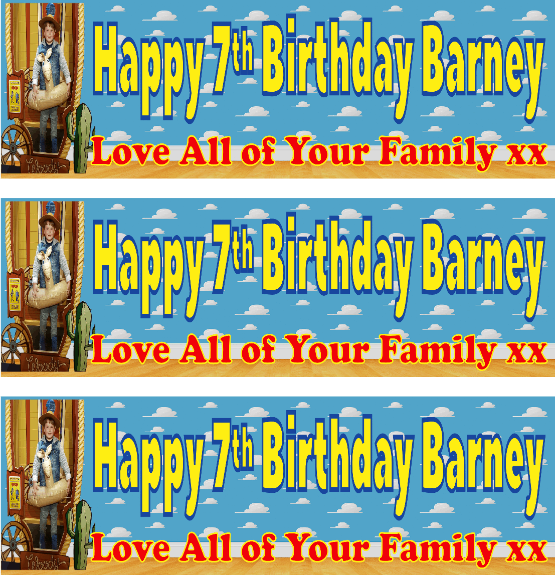 Toy Story Themed Birthday Party Photo Banners & Posters - Any Age - CreationPartyShop