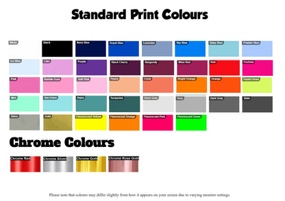 Personalised Bubble Balloon font choice colours.