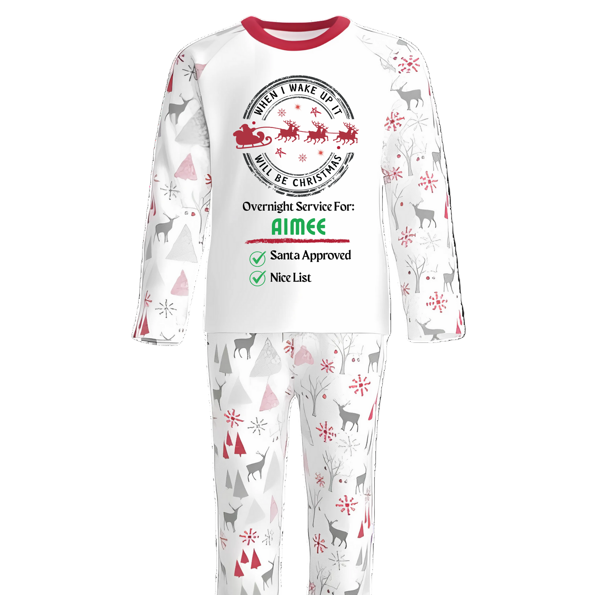 when i wake up it will be christmas santa stamp overnight express